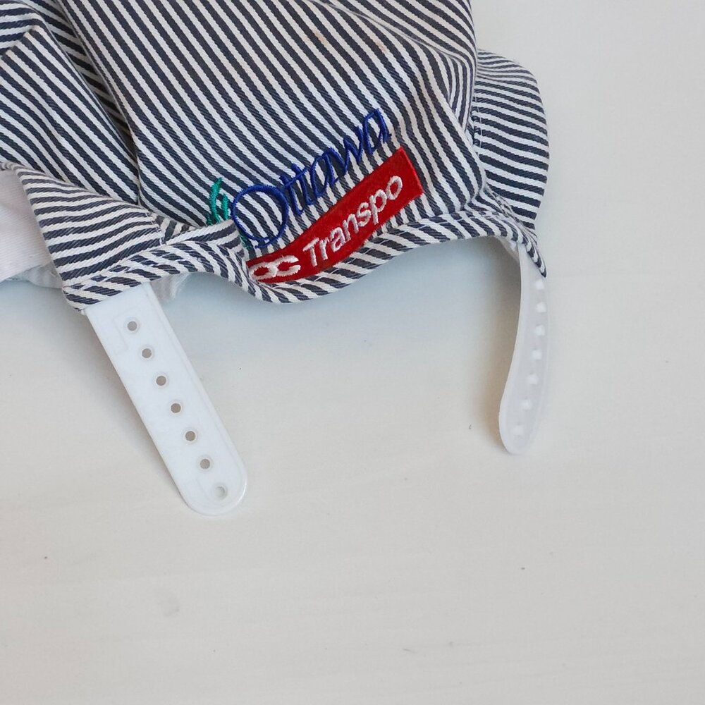 OTTAWA O-Train Hat OC Transpo Conductor Hat Hickory Stripe Embroidered - Picture 5 of 9